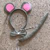 Mouse Costume Set Mouse Ear Headband Tail Nose Bow Tie Gloves Set