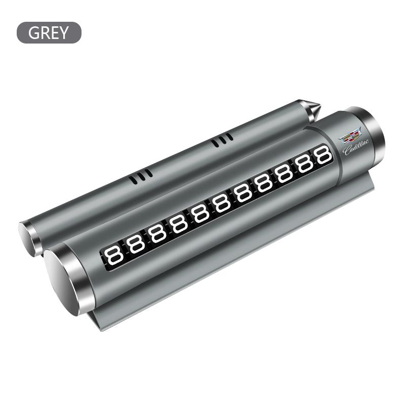 AABHQ1 Metal Car Temporary Parking Card Rotate Phone Number Plate For Cadillac Logo Escalade CTS ATS SRX XTS XT5 STS CT5 CT6 BLS XLR