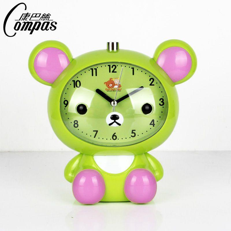 Бесшумный ночной будильник с изображением животных, звонящий Alarma Despertador, панда, лягушка, сова, игольчатые часы, декор комнаты, подарки для детей