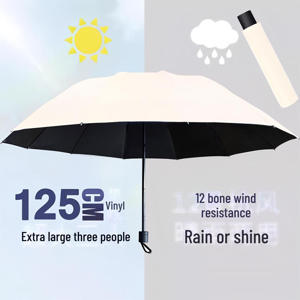 Женский автоматический складной зонт от солнца и дождя с защитой от УФ-лучей и логотипом