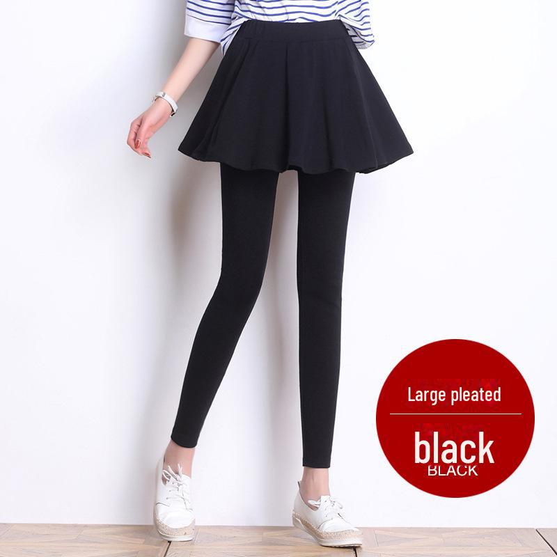 Женские леггинсы с плиссированной юбкой больших размеров - штаны для йоги весна/осень 2024 года 