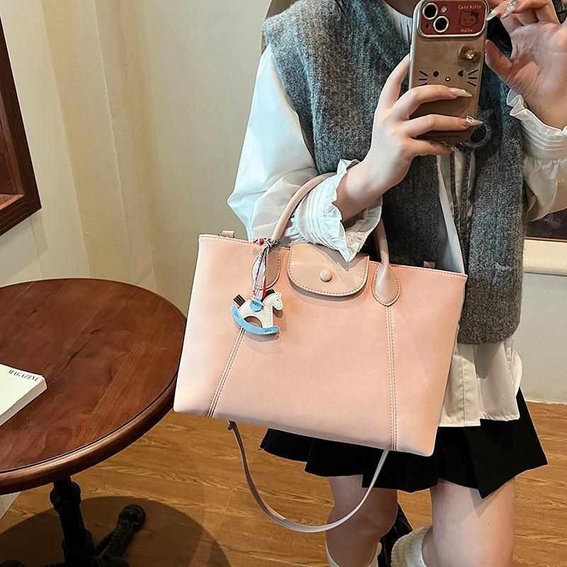 Простая и популярная повседневная портативная сумка, женская универсальная модная сумка-мессенджер контрастных цветов, персонализированная ретро сумка на плечо