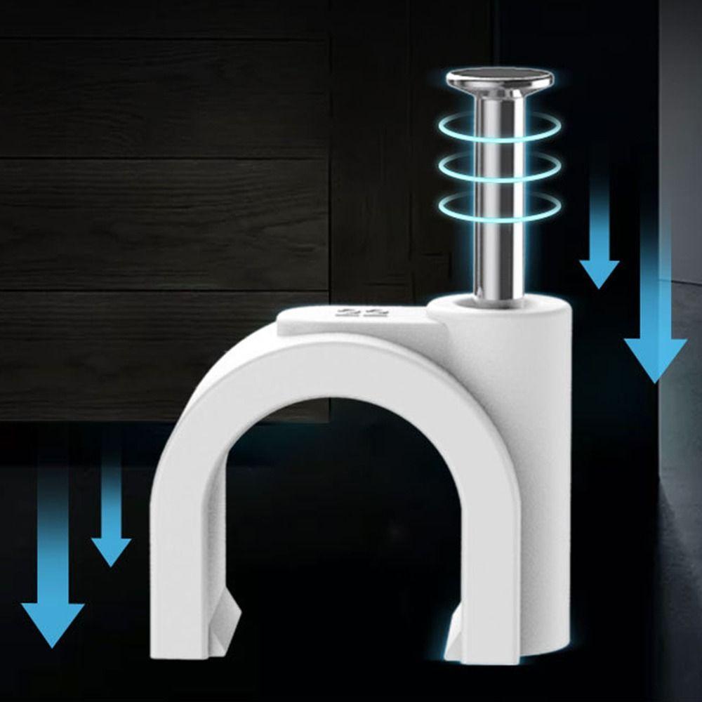 100pcs U Shape Cable Clips Clamp Line Buckle Durable Wire Management Home