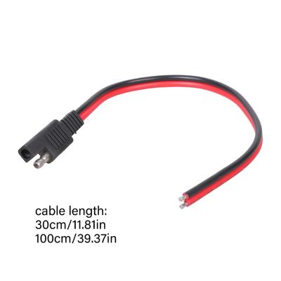 Кабель с разъемами SAE 14AWG 30см/100см Разъемы SAE на кабель с 2-контактным разъемом 15А DC12/24В для использования в автомобилях, на солнечных панелях, мотоциклах и тракторах