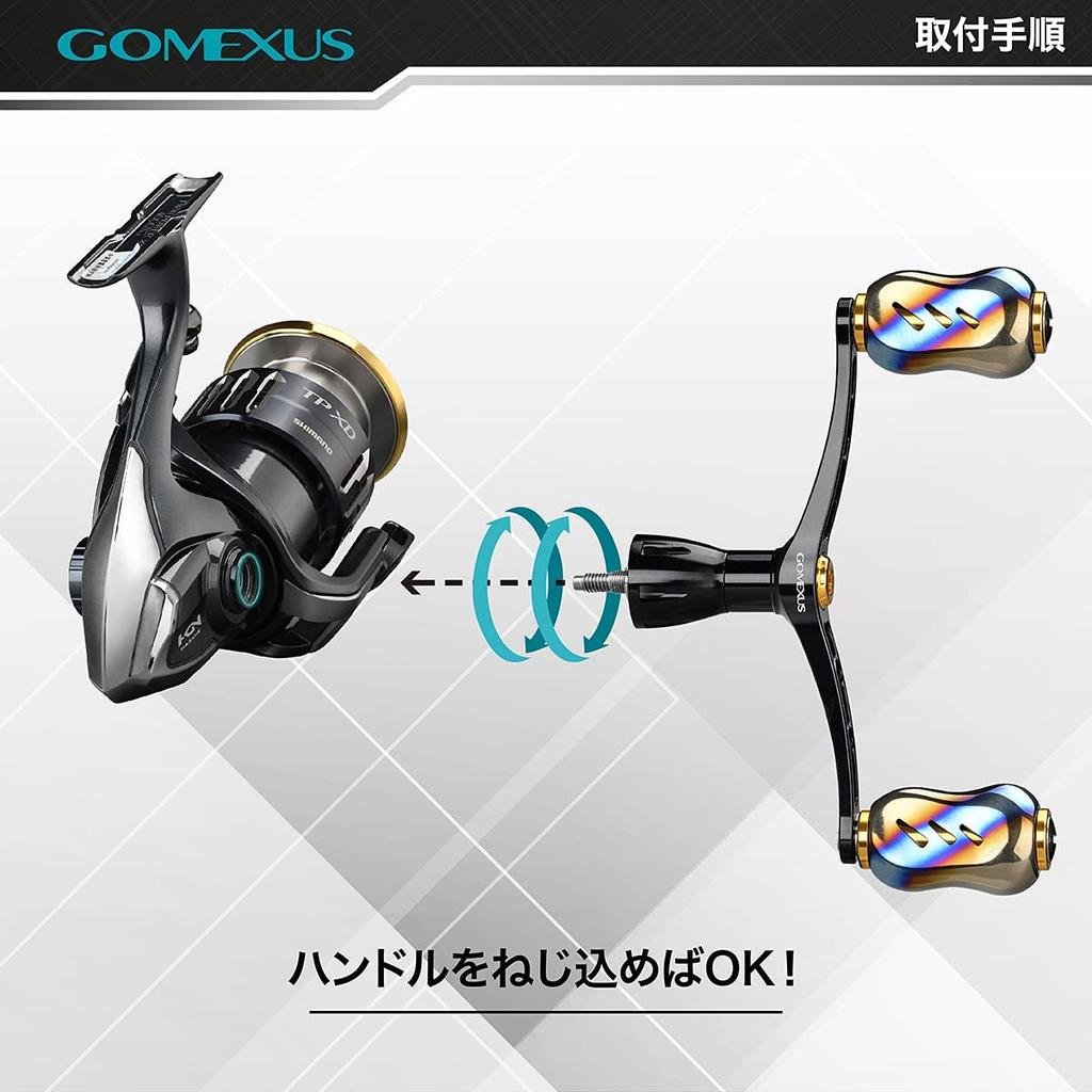 Ручка катушки Gomexus CY98, совместимая с катушкой Shimano Spinning Reel, двойная ручка Stella Naski Twin Power, сменная 98 мм с титановой ручкой Squid