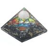 Orgonite Pyramid 70mm Midnight Pentagon