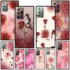Rose Flower Painting Case for Samsung Galaxy Note 20 Ultra 10 Lite 9 8 Silicone Black Phone Cover Note20 Note10 Plus Funda Capa