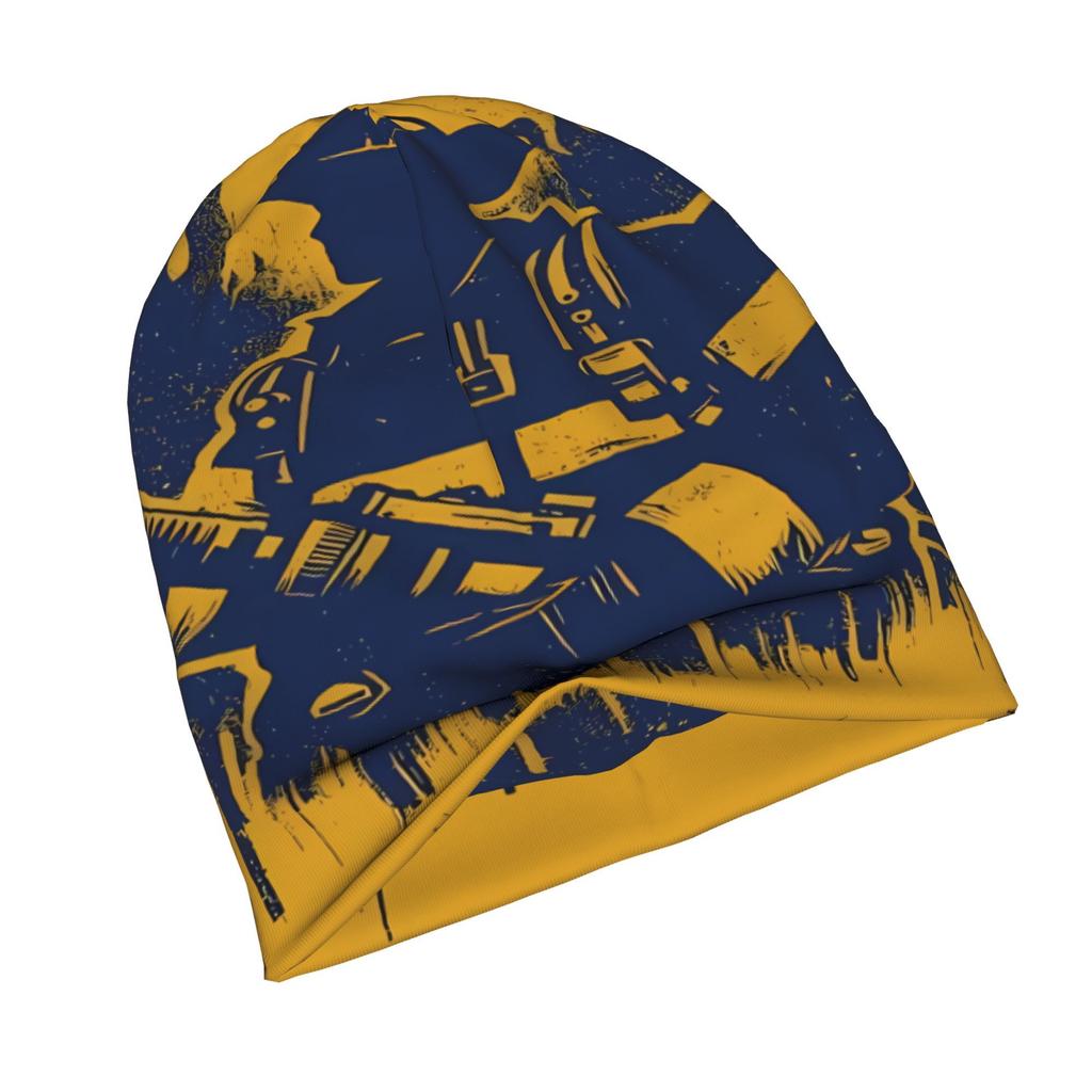 2D Flat Printing Vintage Pictures Urban-Inspired Adult Beanie Fits Well with Layered Looks Morning Coffee Walks Or Creative Spaces with Artistic Vibes