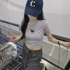 2024 Summer American Butterfly Print Slim Fit Crop Top for Women