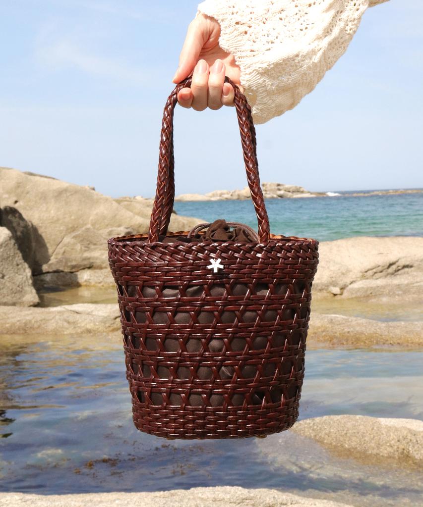 Elke Bloem Lagos Dark Brown Leather Tote Bag
