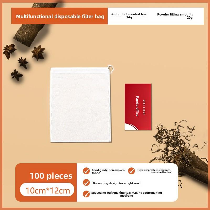 Нетканый чайный пакетик с завязкой, одноразовый пакет для супа и маринада, марлевый пакет для отвара традиционной китайской медицины