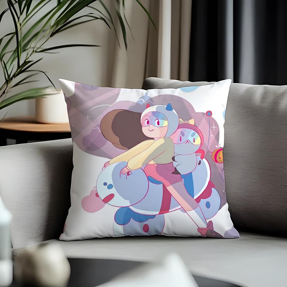 Hot BBbee and Puppycatied Cushion Cover Antidustmite Pillowcase Invisible Zipper Silky Short Plush Sofa Cushion Cover