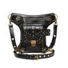 Women's Steampunk Retro Rivet Motorcycle Bag, Women's Single-shoulder Crossbody Bag, Women's Chain Waist Bag