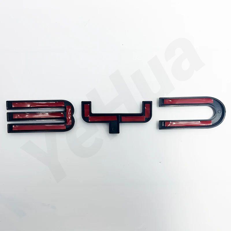 Для BYD ATTO3 YUAN PLUS 21-22 3D ABS Наклейка Наклейки Значок Логотип Передней Решетки Радиатора Автомобильный Стайлинг Черный Значок Логотип Эмблема Крышка