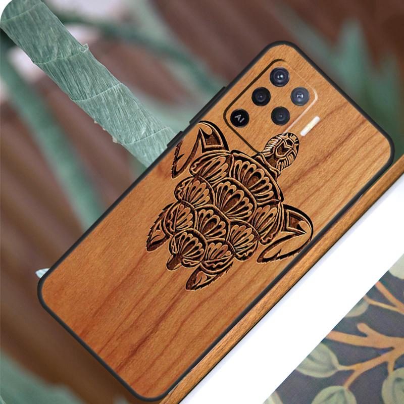 Чехол с рисунком 'Дерево Черепахи' для OPPO A17 A16 A15 A79 A58 A78 A98 A74 A94 A77 A5 A9 A96 A76 A52 A72 A53S A54S A57S