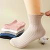 Elderly People's Loose Socks, Postpartum Women's Socks, Spring and Autumn Pure Cotton Socks, Wide-mouthed, Non-constricting, Ruffled Mid-calf Socks