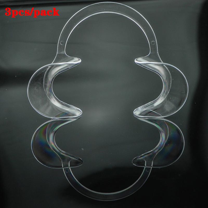 3Pcs Dental C Shape Lip Cheek Retractors Plastic Mouth Opener Dentistry Tools