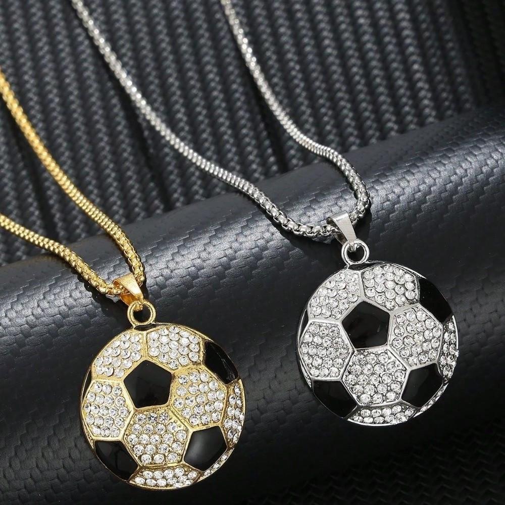 Metal Chain Football Pendant Choker Jewelry Soccer Necklace Personalized Football Necklace Men