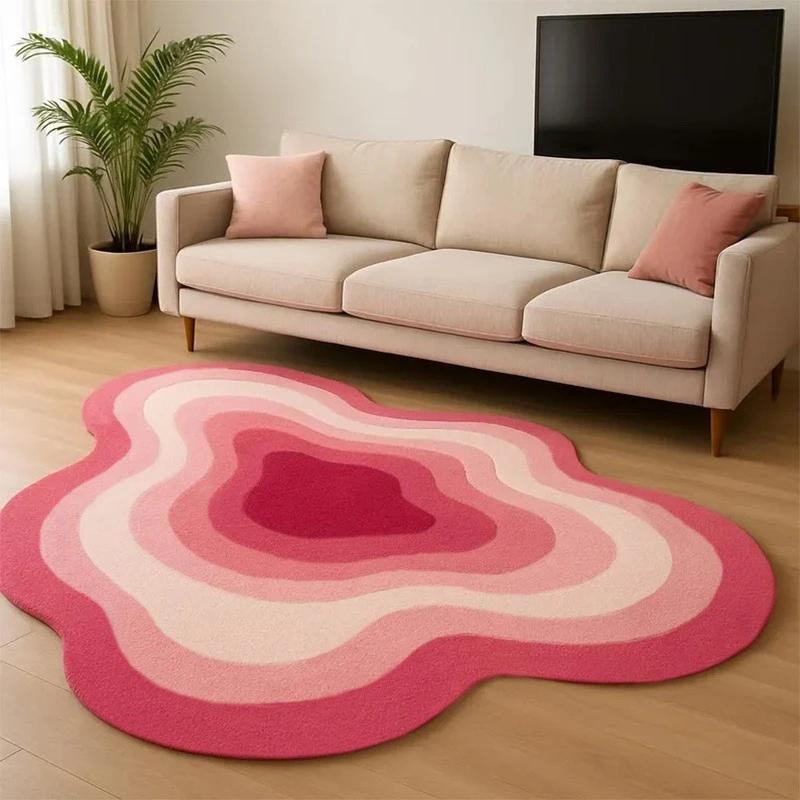 Irregular Shape Bedroom Decor Large Carpet ThickEN Plush Lounge Rug Dopamine Color Carpets for Living Room Fluffy Soft Floor Mat