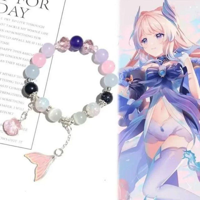 Аниме Игра Genshin Impact Нёвиллет Вриотэслей Косплей Браслет Унисекс Бусины Подвеска Браслеты Ювелирные Аксессуары Подарки