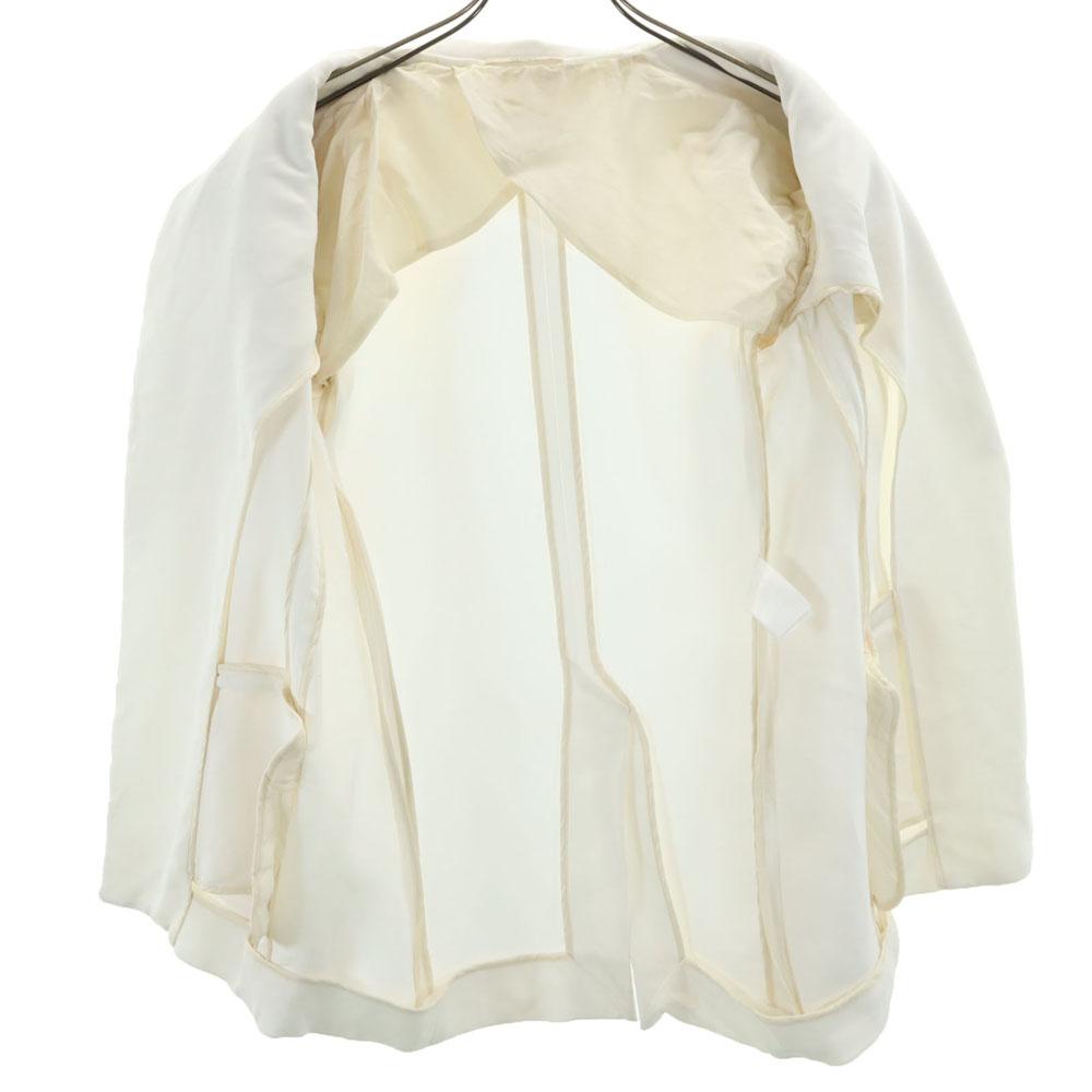 Celine Приталенный жакет с длинным рукавом 38 Белый система Женский Б/у