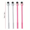 Back To School Season 10pcs 0.5mm Cartoon Silicone Head Astronaut Gel Pen Creative Stationery Cute Writing Tools Water-based Pen Office Signature