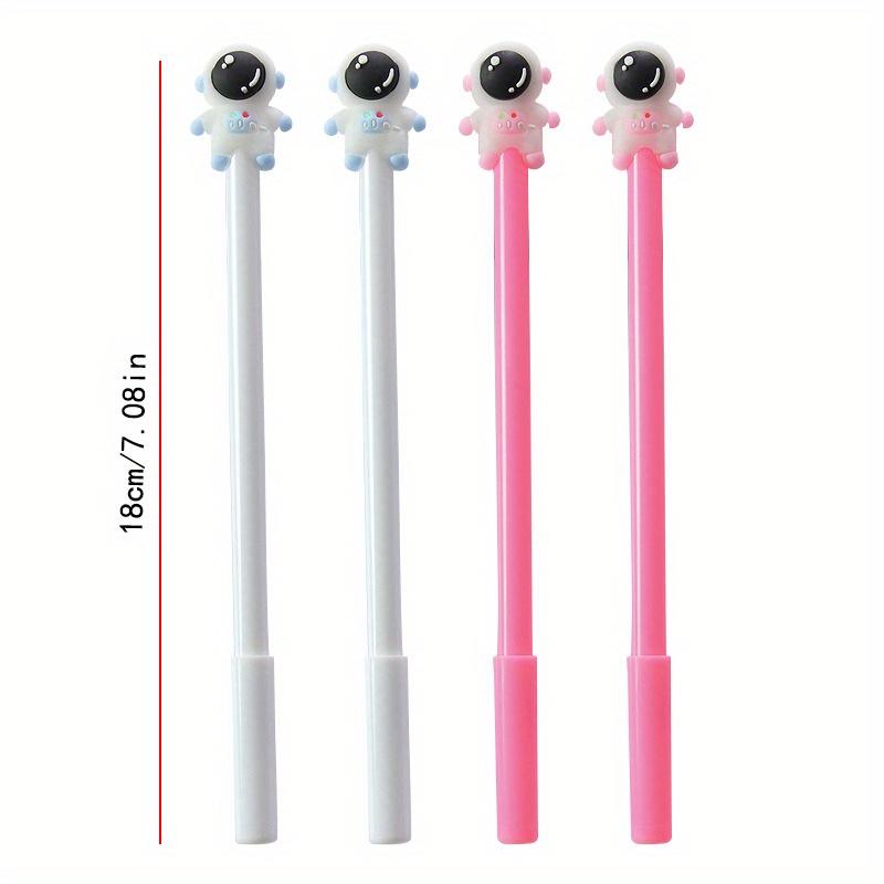 Back To School Season 10pcs 0.5mm Cartoon Silicone Head Astronaut Gel Pen Creative Stationery Cute Writing Tools Water-based Pen Office Signature