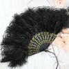 Испанский стиль Искусственный перьевой веер Ретро складной веер Искусственное перо Плюшевый веер Маскарадная вечеринка