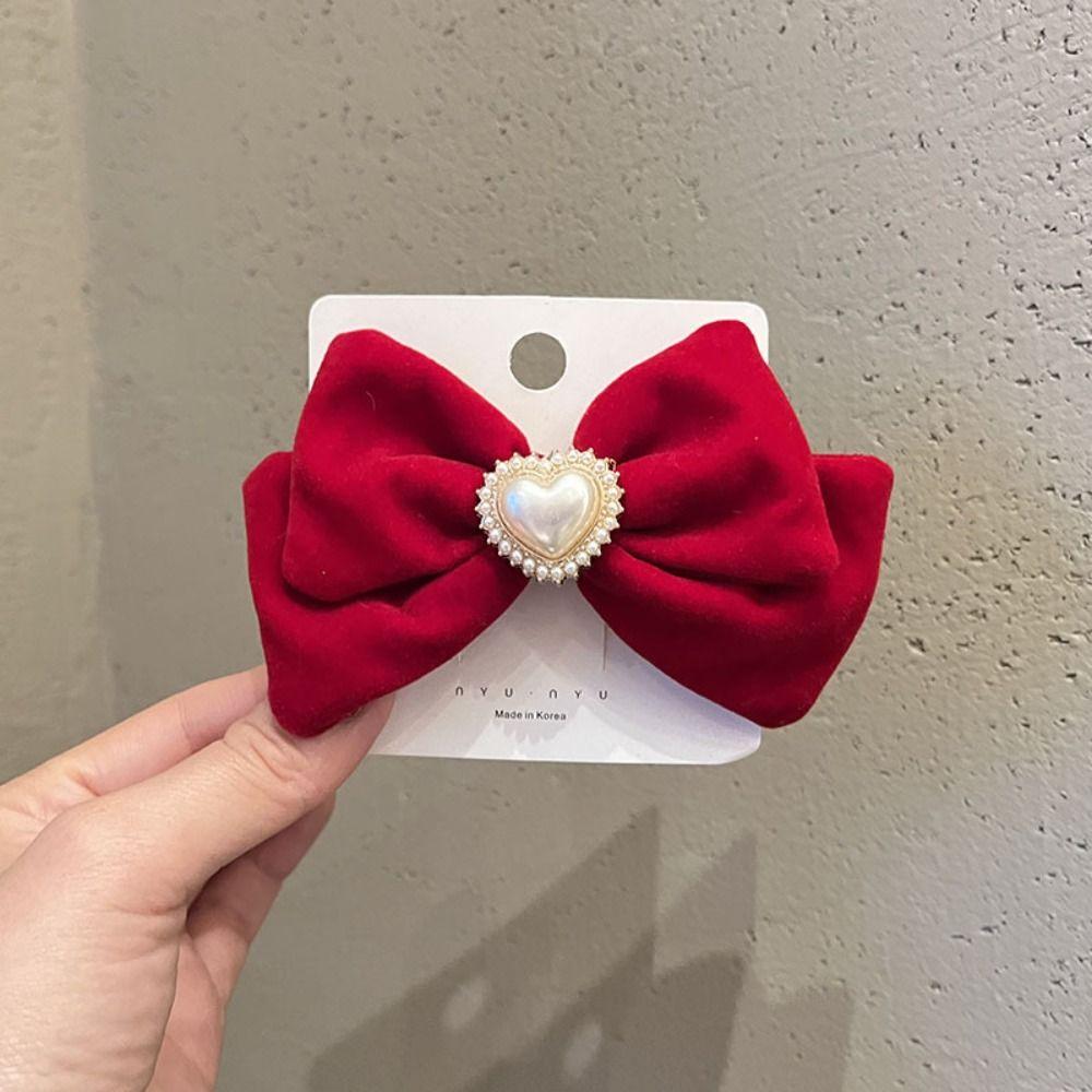 Rabbit Children Red Bow Hairpin Crown Ancient Style Hairpin Lovely Hanfu Hair Sticks Girls