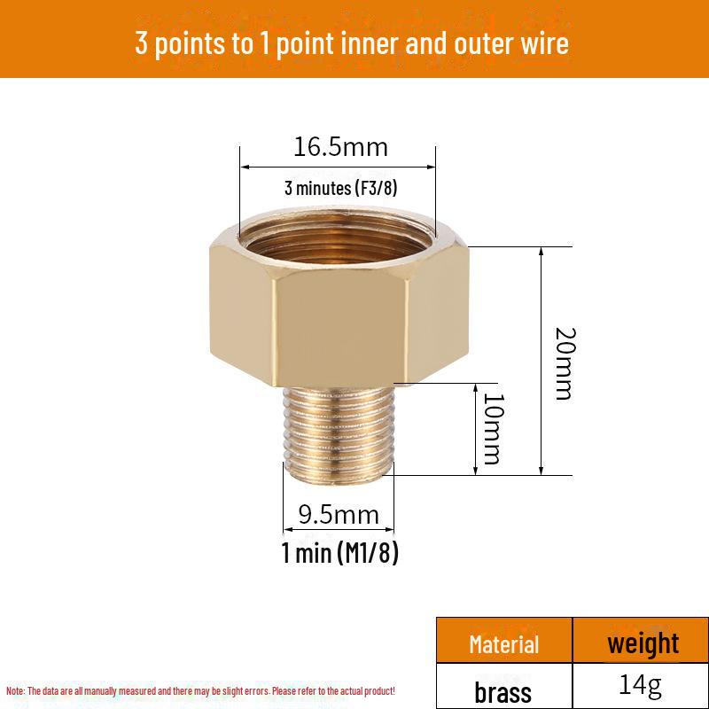 Медный переходник 2346 1/4" для внутренних/внешних соединений проводов - принадлежности для водопроводных/газопроводных труб