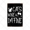 Vintage Funny Cat Kitty Metal Sign Retro Pet Lover Wall Decor Home Bar Cafe Pet Room Hanging Wall Plaque