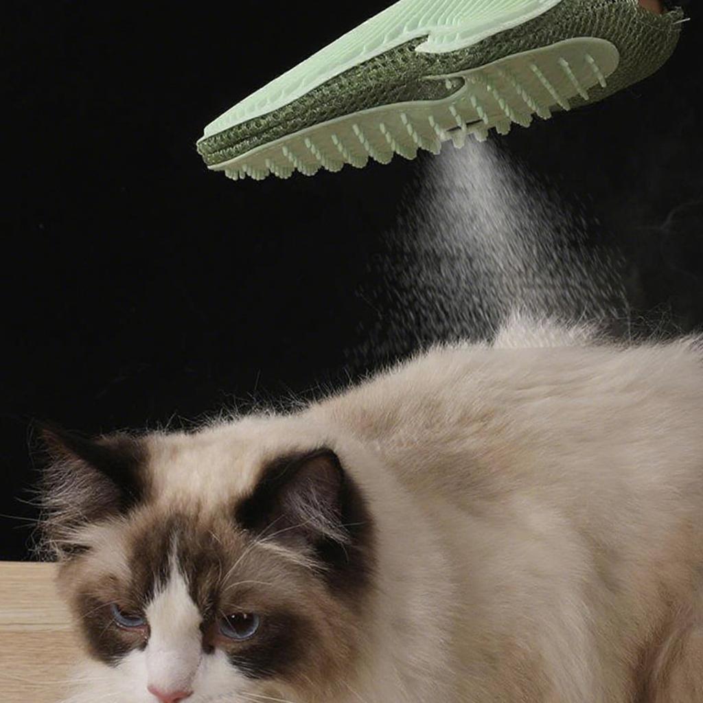 Pet Hair Comb With Soft Silicone Head, Spray Petting Gloves, Double Sided -Static Pet Hair Remover For Cats And Dogs