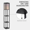 Floor Lamp Living Room with Shelf, Standing Lamp with E27 Socket for Living Room Bedroom, Excl. Light Bulb