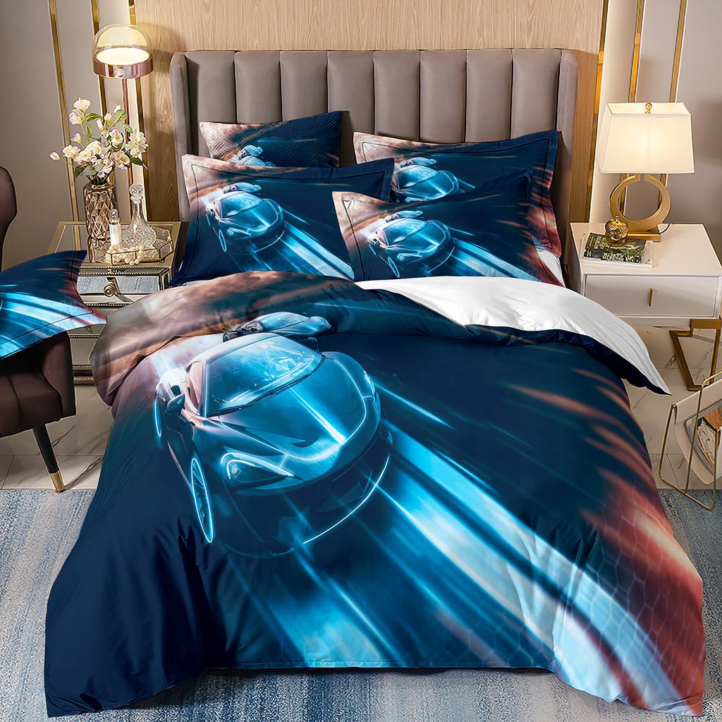 Sports Car Bedding 3D Digital Printing Two-Piece Quilt Set Three-Piece Home Textile