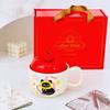Набор сувениров Apple Cat Red Мультяшная милая праздничная керамическая чашка с крышкой и ложкой Кружка Персонализированная ручная чашка