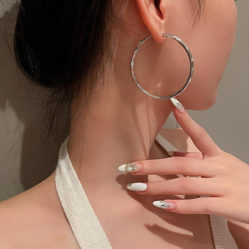 GemChic женские серьги, крутые серьги-гвоздики с иглами, геометрические круглые серьги-петли, простые серьги-петли на день рождения, Рождество, подарок