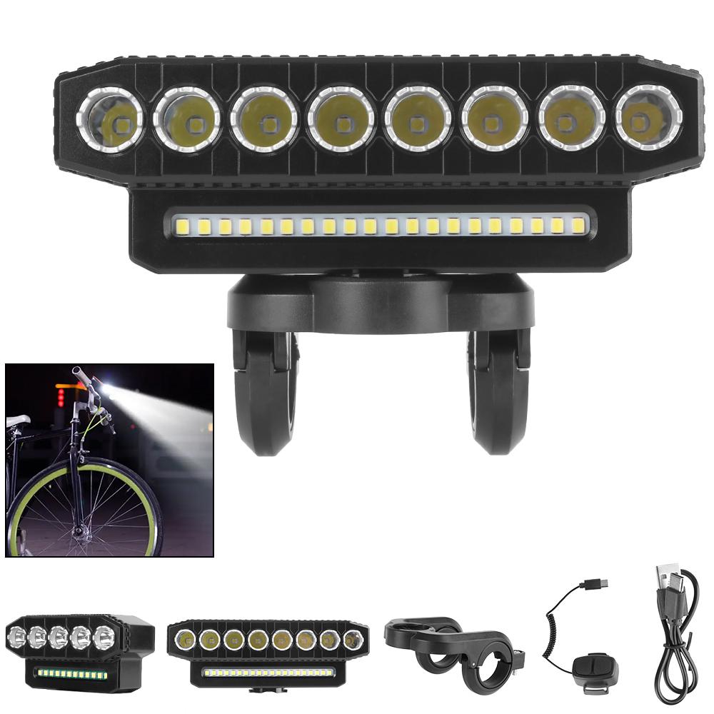 Bicycle Lights Waterproof Rechargeable Portable Universal 8/5 LED 20/12 SMD Motorcycle Spotlights 6 Modes Lighting LED Headlight