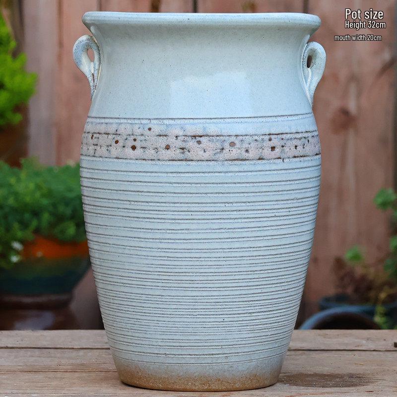 Высокий ручной керамический глиняный горшок для суккулентов и орхидей