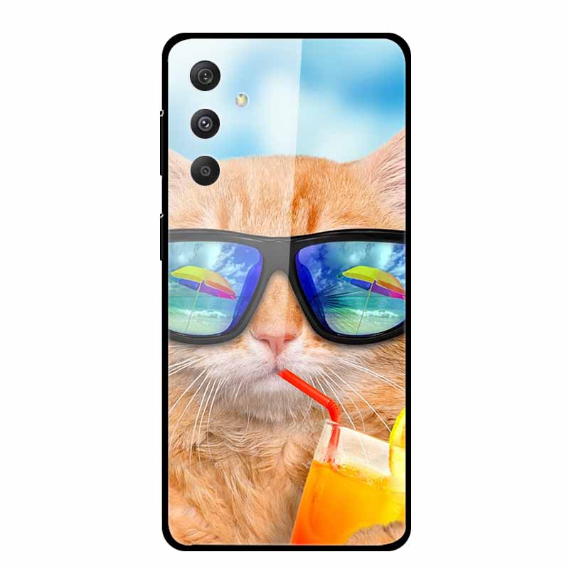 Tempered Glass Case For Samsung Galaxy A55 5G Glass Case Hard Back Cover Soft Bumper For Samsung A55 Case A 55 Phone Cover Coque