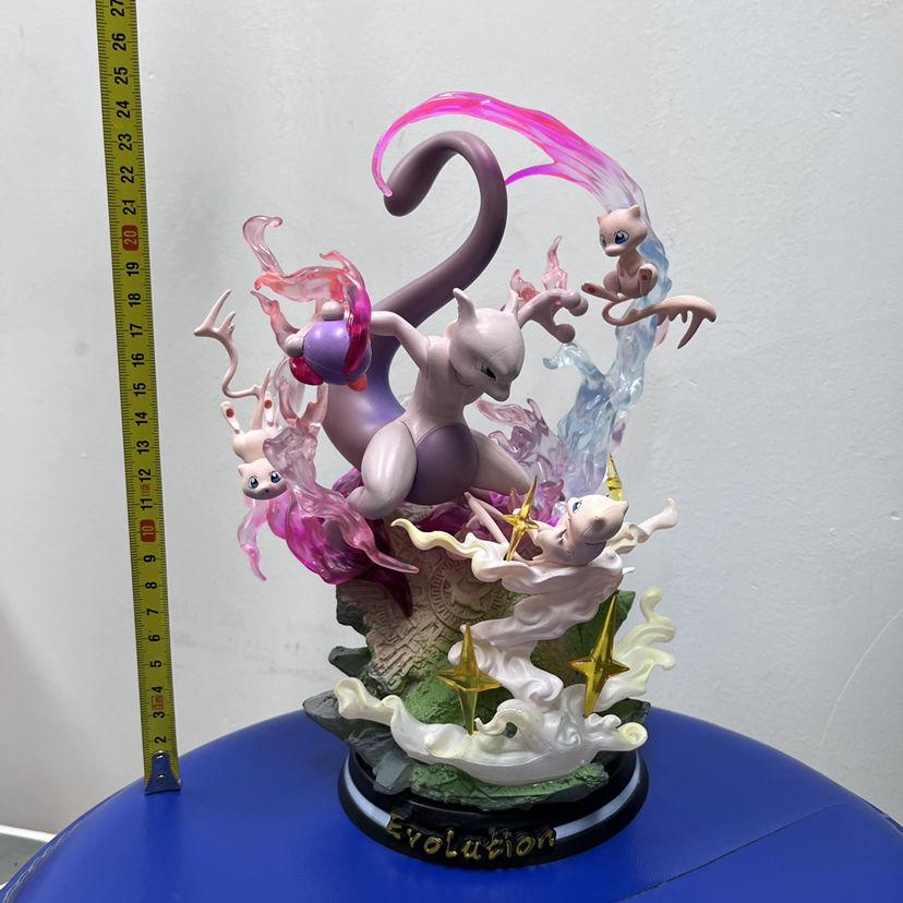 26CM Pokemon Mewtwo Genga Charizard Can emit light dragonball figures Demon  PVC Evil and charming partner Collection Mode Gifts