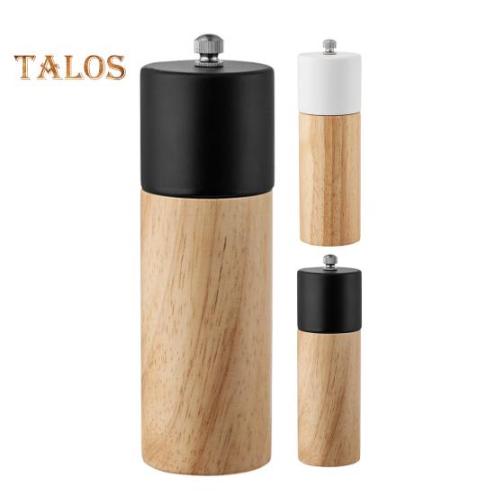 Spice Grinder Smooth Easily Grind Rustic High Quality Wooden Manual Spices Mill Ceramic Grinder for Restaurant
