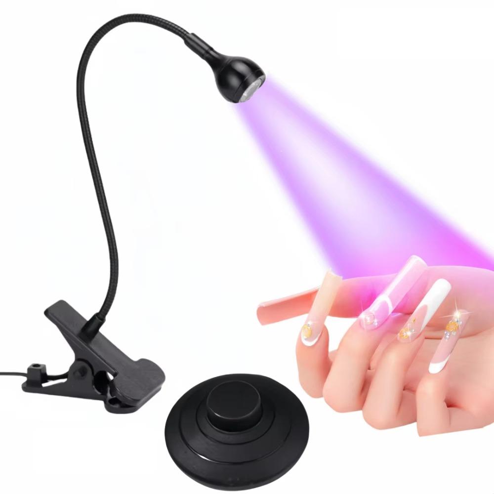 Clip-On UV LED Nail Lamp Foot Pedal Switch Gel Polish Curing Lamp Professional Use