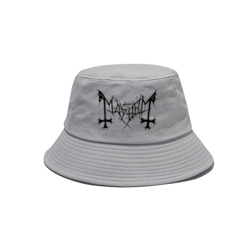 Mayhem Death Bucket Hat Cap Unisex Women Unisex Panama Cap Outdoor Summer Adjustable Mayhem Bob Caps