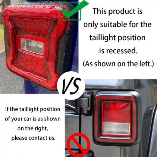 Black Rear Lamp Tail Light Guard Cover Trim For Jeep Wrangler JL Black US Flag