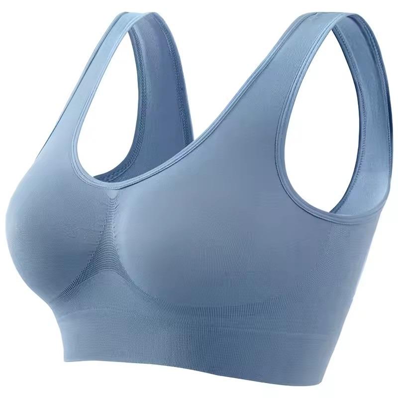 1pcs Women Sports Bra Large Size No Steel Ring Seamless Underwear Removable Chest Pad Runing Sport Yoga Vest Bras