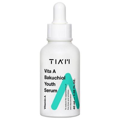 TIA'M Сыворотка для молодости с витамином А и бакучиолом - Антивозрастное и подтягивающее средство для гладкой, молодой кожи, 40 мл