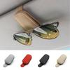 PU Leather Sun Visor Glasses Clip Anti-scratch Ticket Card Clamp  Auto Interior Accessories