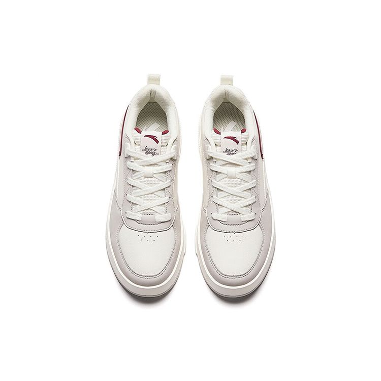 Anta Milk Cap 2 удобные универсальные повседневные нескользящие износостойкие низкие кроссовки для скейтбординга женские кроссовки белые красные 922348080-5