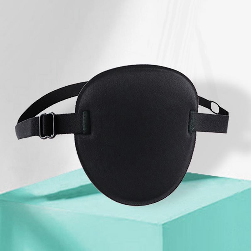 Pirate Eye Patch Unisex Black Single Eye Patch Eyepatch One Eye Adjustable Soft Eye Patch Kid Adults Pirate Cosplay Costume