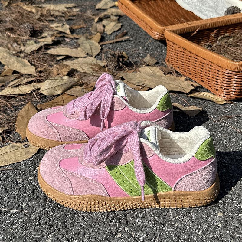 Versatile Little White Shoes Student Casual Sports Shoes Ins Tide 2025 New Spring Retro Niche Moral Training Board Shoes Women